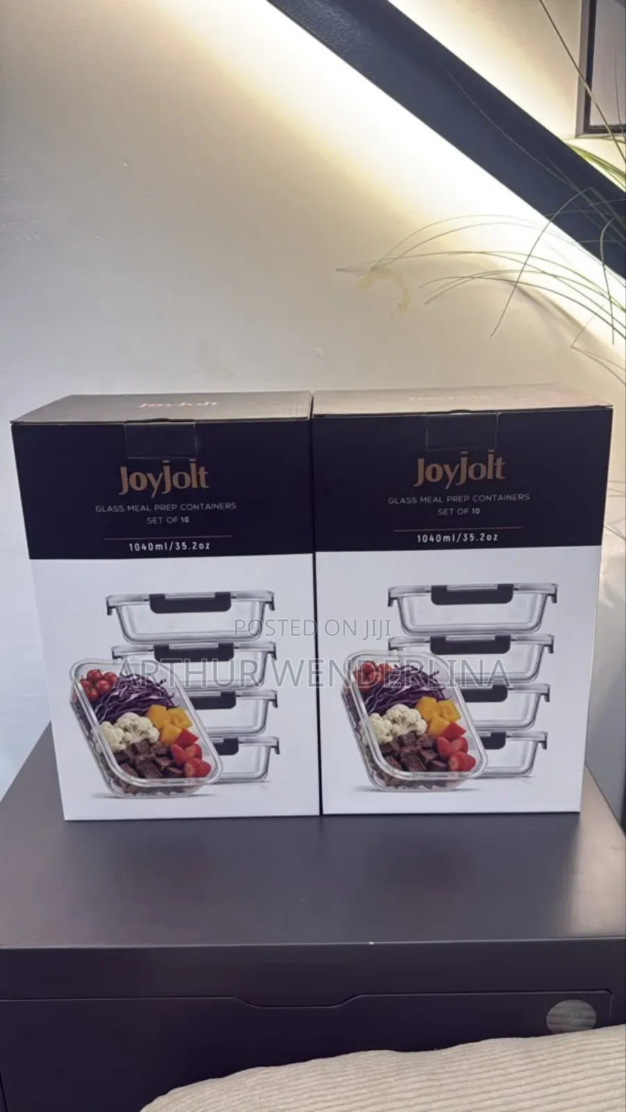 Joy Jolt Glass Container Storage 18pieces