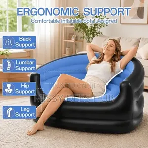 Inflatable Two-Seater Sofa With Pump