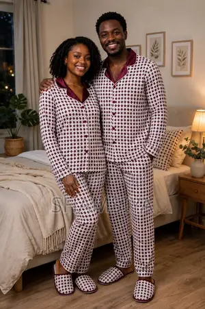Couples Pajama Set: Matching Couple Sleepwear