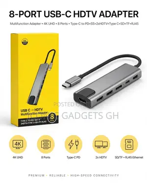 8-Port USB-C to HDMI Adapter