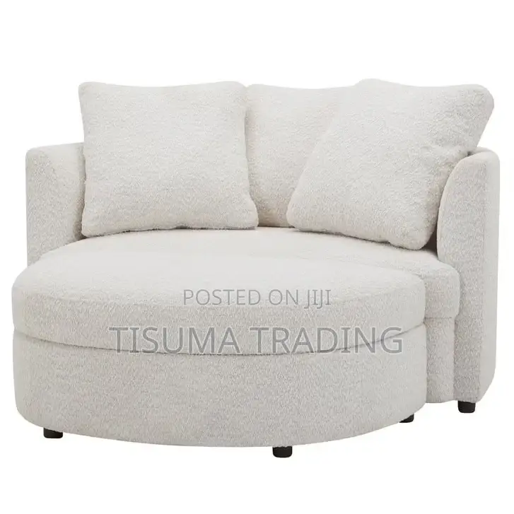 Holley Oversized Fabric Accent Chair With Storage Ottoman