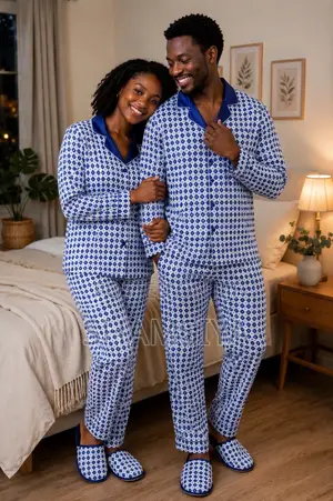 Couples Pajama Set: Matching Couple Sleepwear