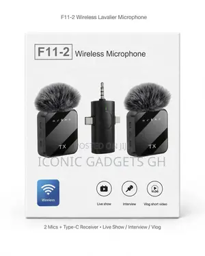 Wireless Lavalier Microphone 2 in 1
