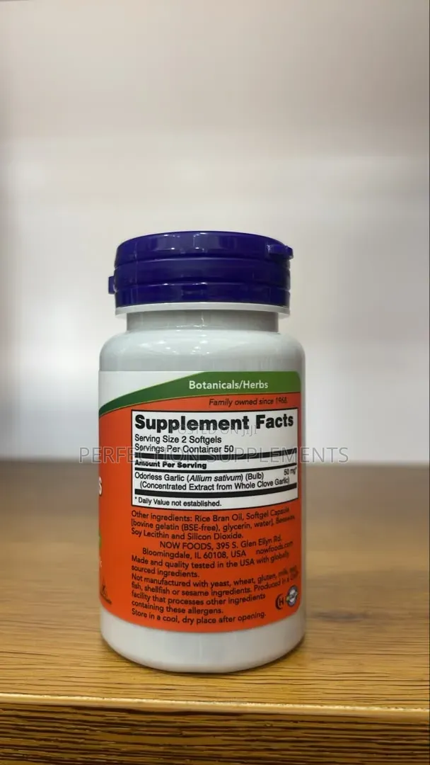 Now Odorless Garlic Softgels
Concentrated Extract