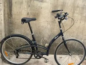 Home Used Bycicle, a Chunk of Foam Is Torn From the Saddle