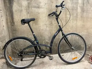 Home Used Bycicle, a Chunk of Foam Is Torn From the Saddle