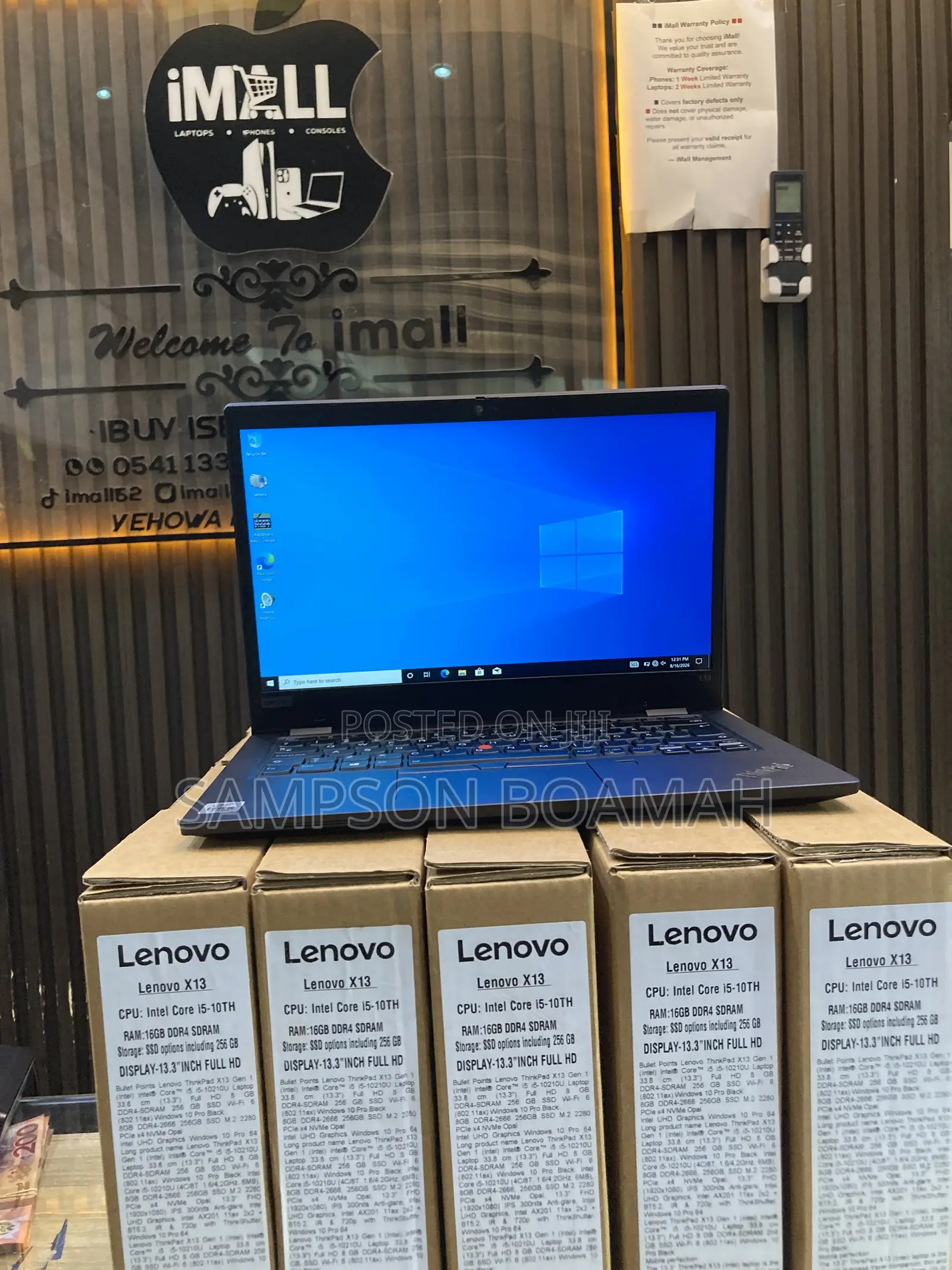 New Laptop Lenovo ThinkPad x13 Yoga 16GB Intel Core i5 SSD 256GB
