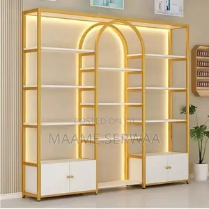 Wooden and Metal Shelves