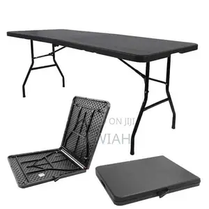 Black Foldable Table 8 Seater