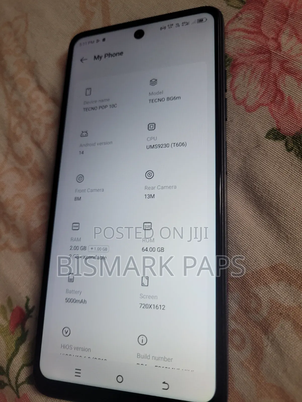 Tecno Pop 10C 64 GB Black