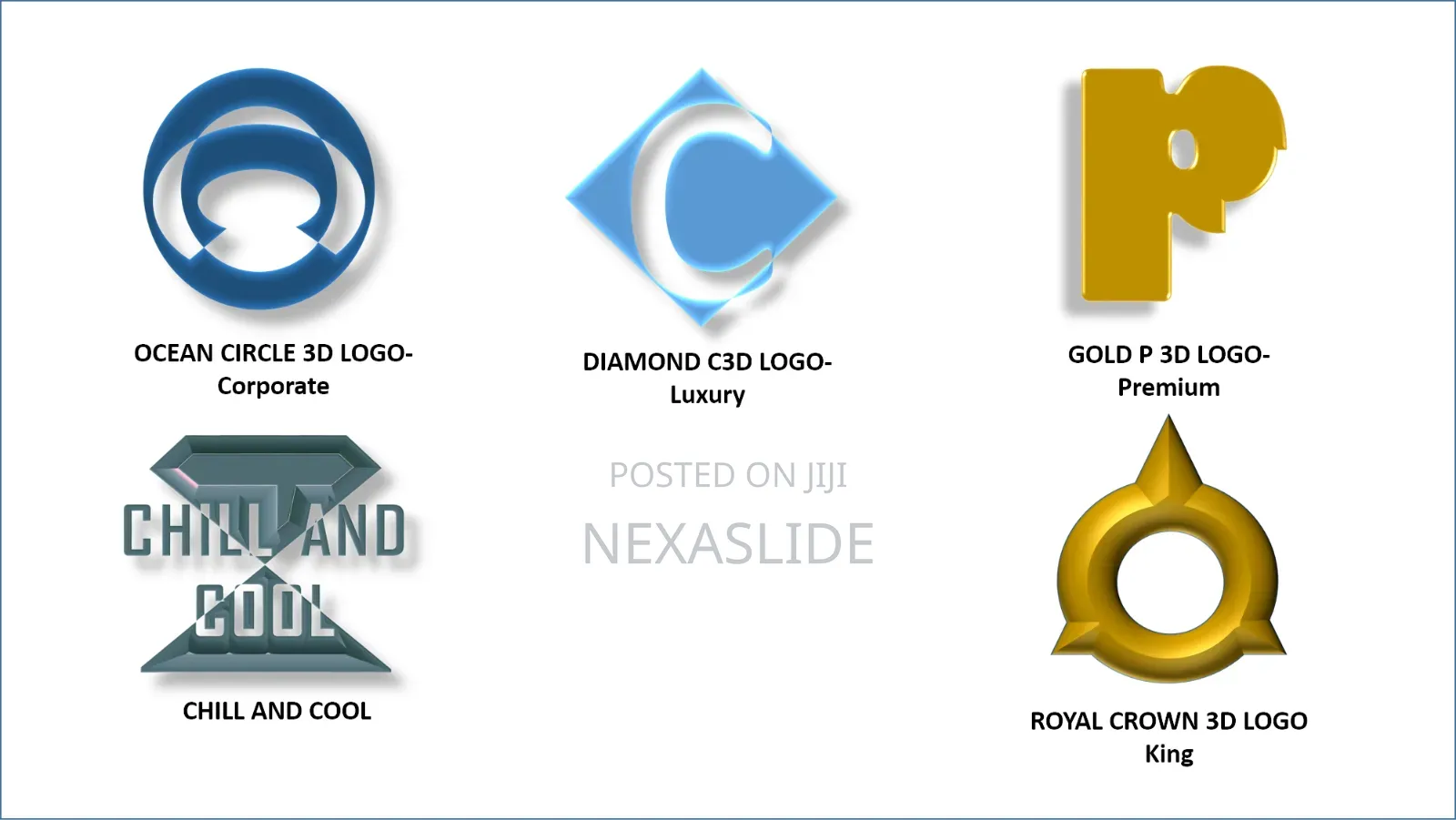 5 in 1 Luxury 3d Logos for Sale