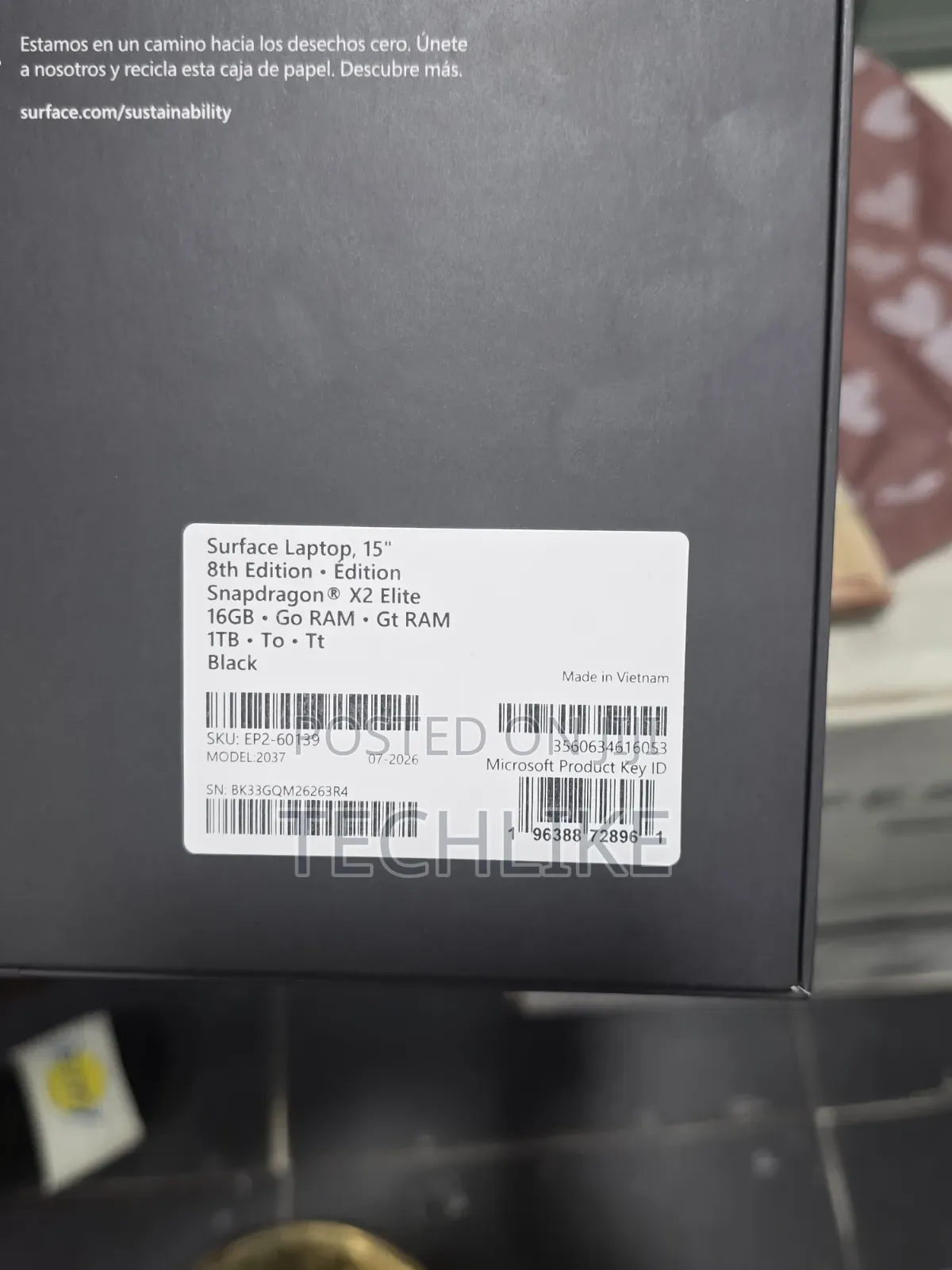 New Microsoft Surface Laptop 8 16GB Qualcomm Snapdragon X Elite SSD 1T