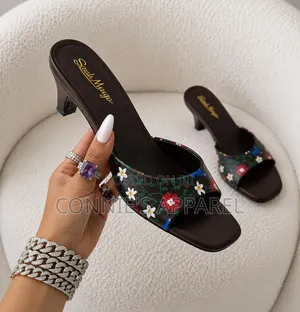 Open-Toe Kitten Heel Mules