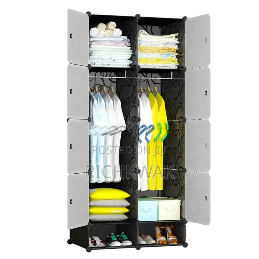 8 Cubes Plastic Wardrobe With Shoe Storage