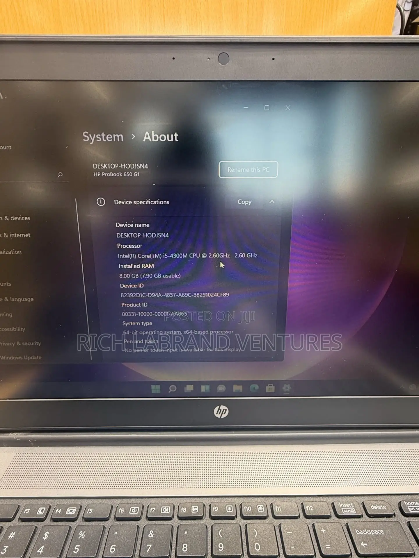 Laptop HP 650 G1 8GB Intel Core i5 SSD 128GB