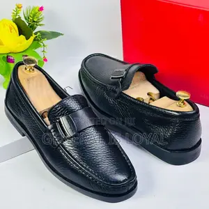 Salvatore Ferragamo Soft Leather Men Black Loafers