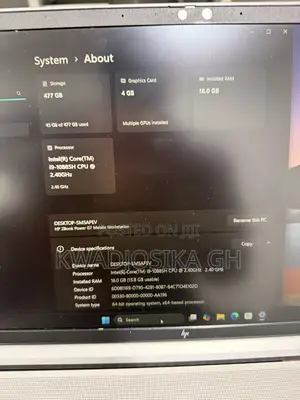 Laptop HP ZBook Power G7 16GB Intel Core i9 SSD 512GB