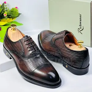 Richwanz Dark Brown Wave Style Men Lace Shoe