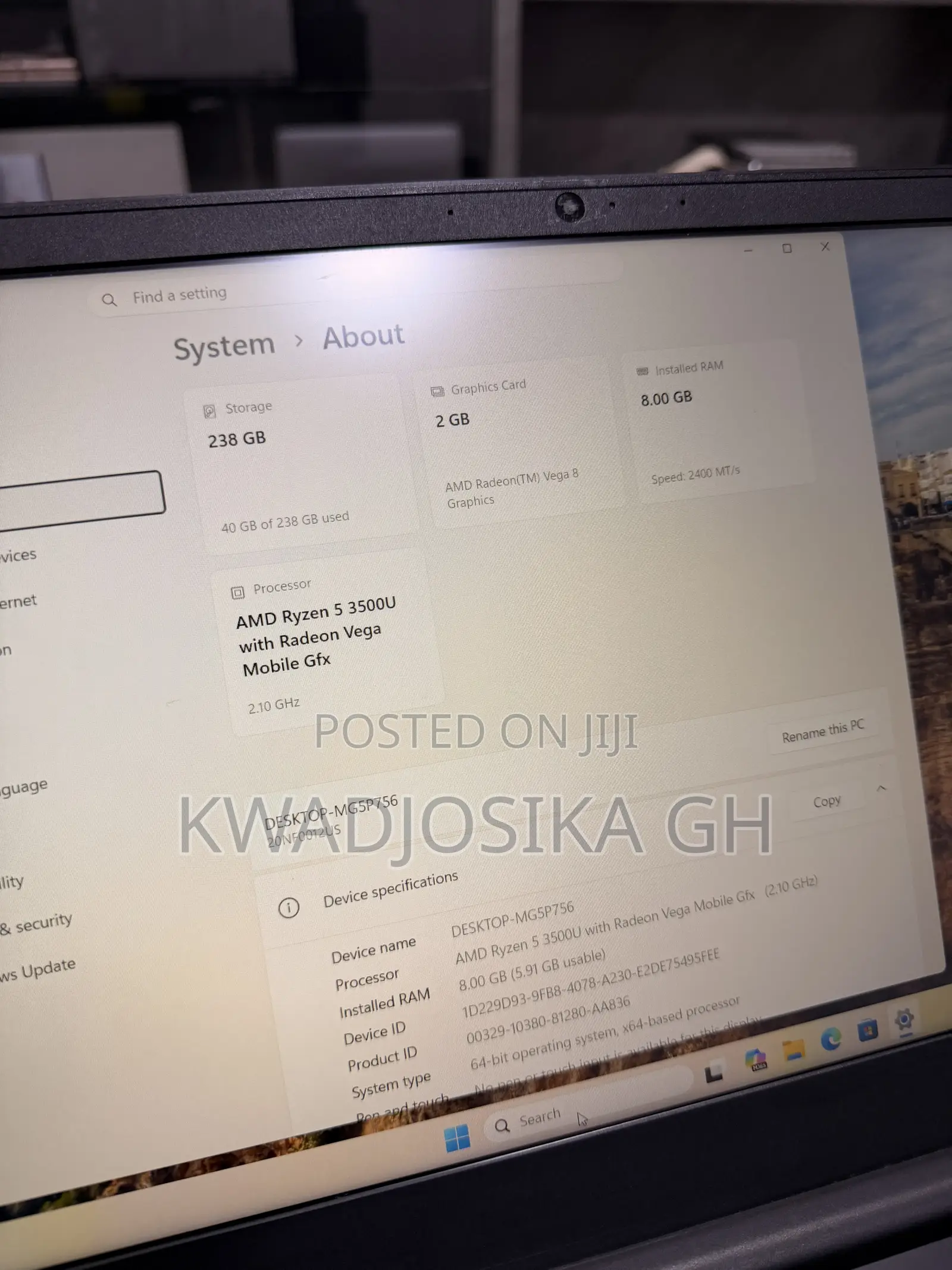 Laptop Lenovo ThinkPad E585 8GB AMD Ryzen 5 SSD 256GB