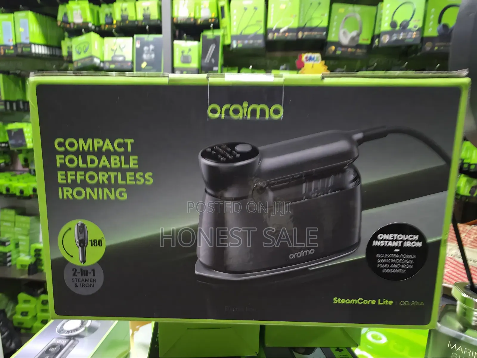 Oraimo SteamCore Lite Portable Steam Iron With 180° Rotating Handle