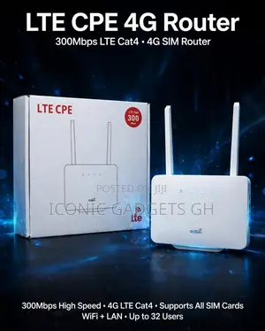 LTE CPE 4G Router - 300Mbps LTE Cat4 - 4G SIM Router