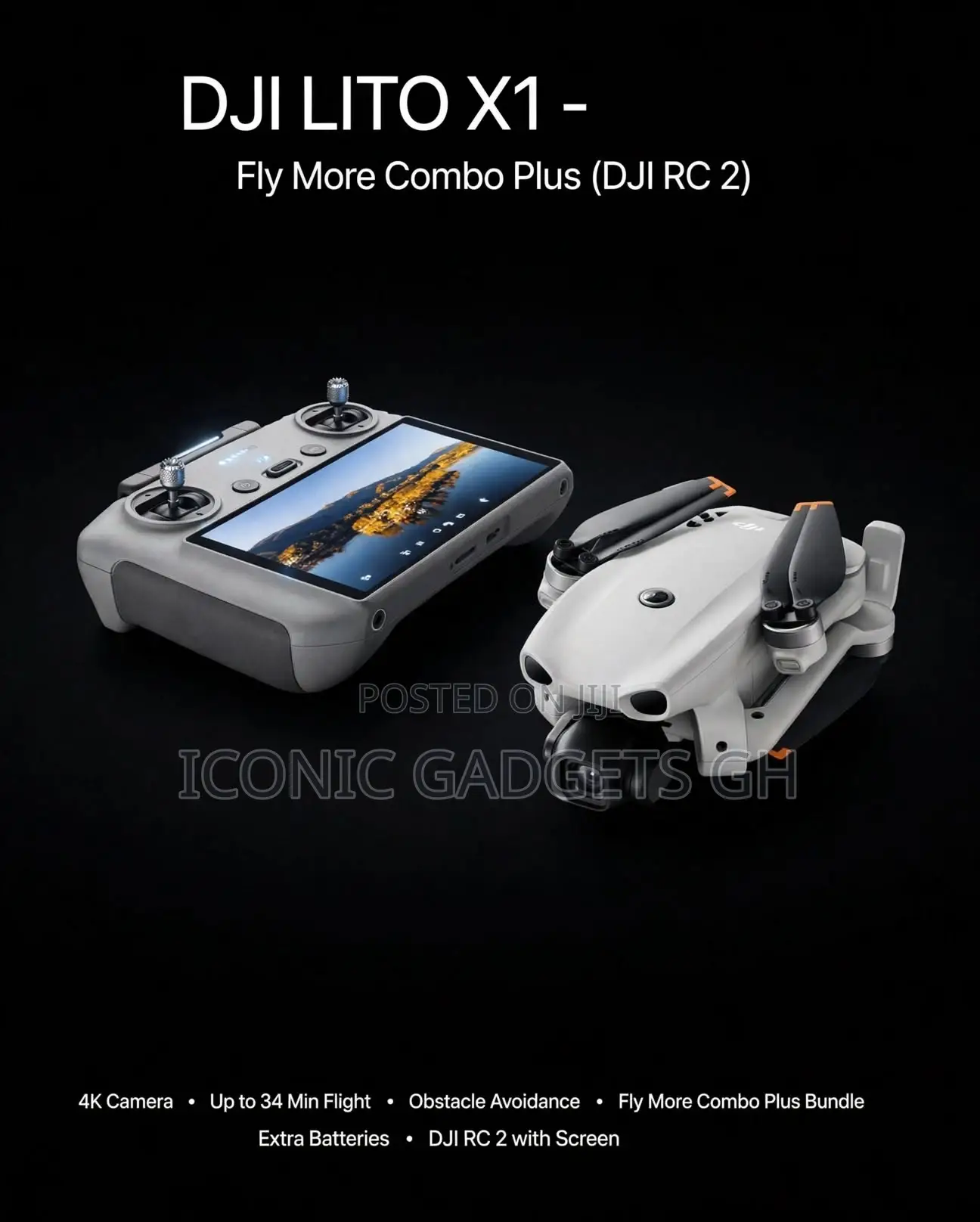 Dji Lito X1 - Fly More Combo Plus (Dji Rc 2)