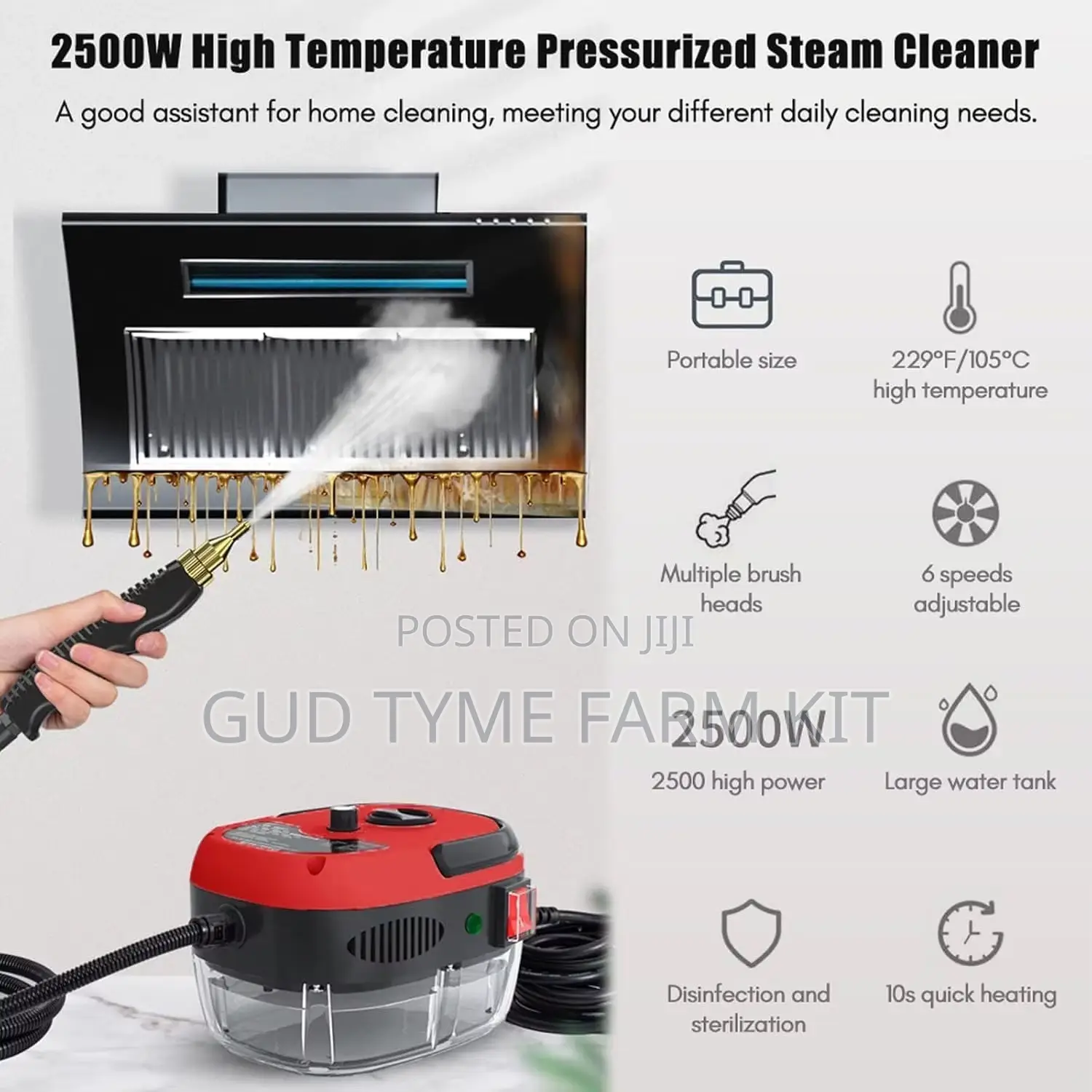 Portable 9 Piece Accessories Portable Handheld 2500W Household Car