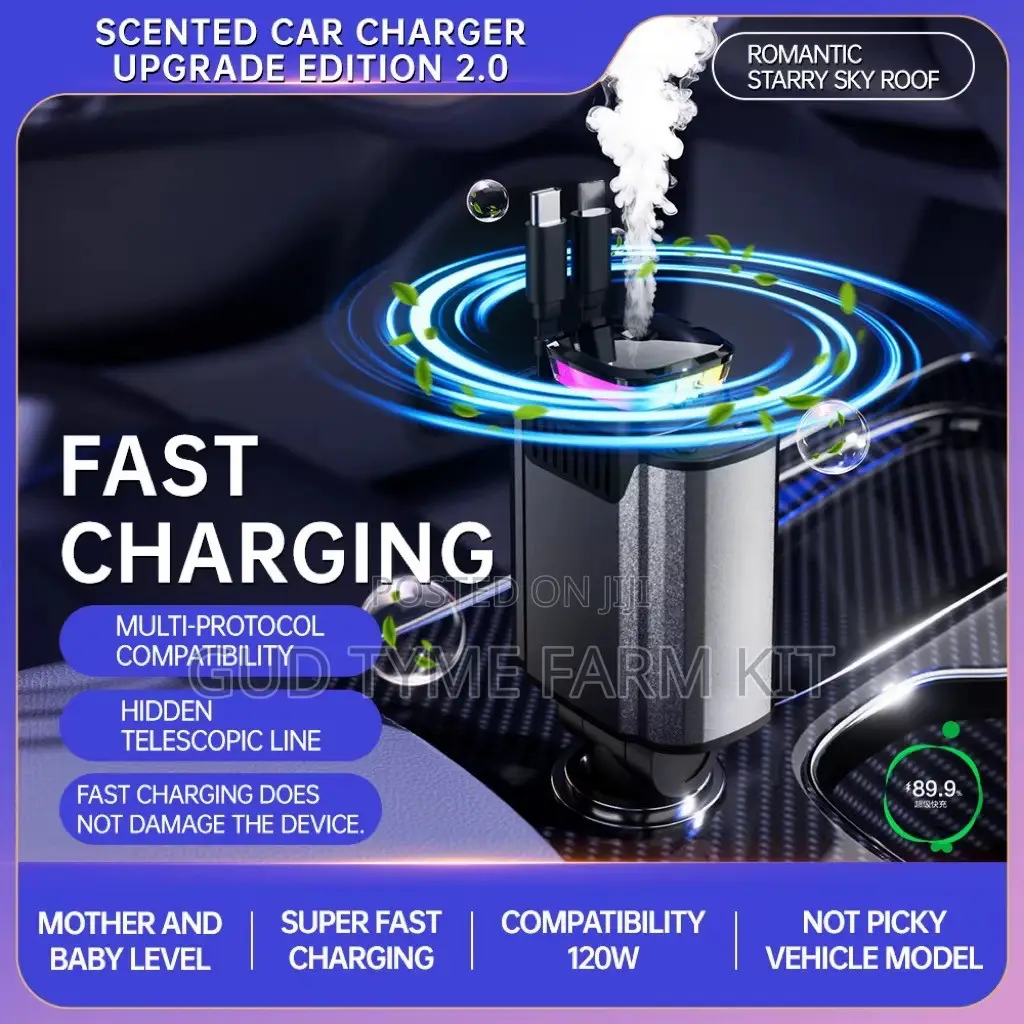 New 6 in 1 Multi Function Car Aromatherapy