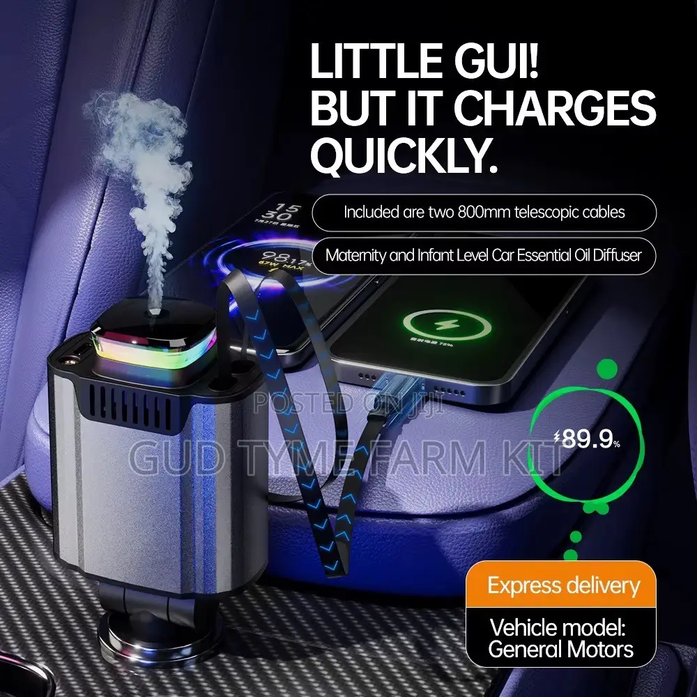 New 6 in 1 Multi Function Car Aromatherapy