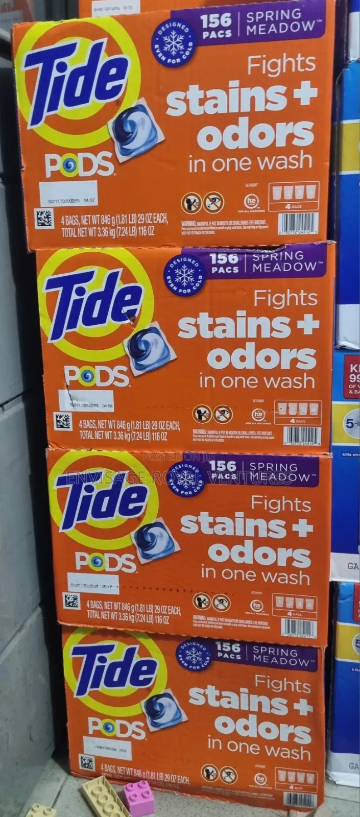 Tide PODS 3.36kg (7.24 LB) 116 0Z, 156 Pacs/Box