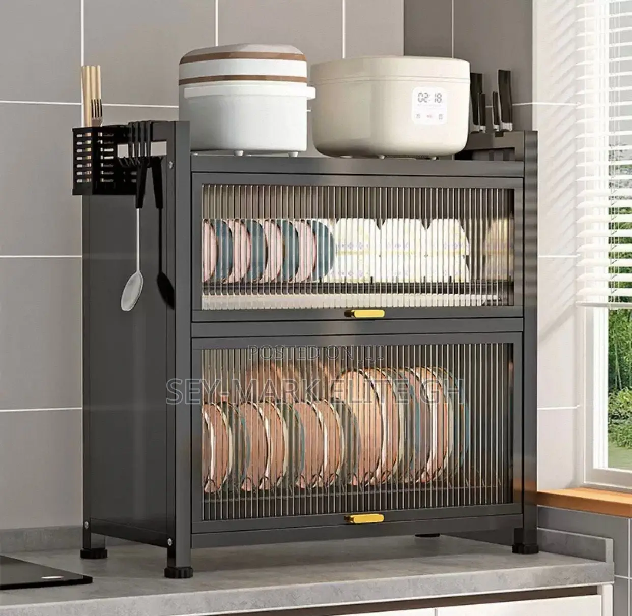 2 Tier Anti-Rust Dish Cabinet Rack