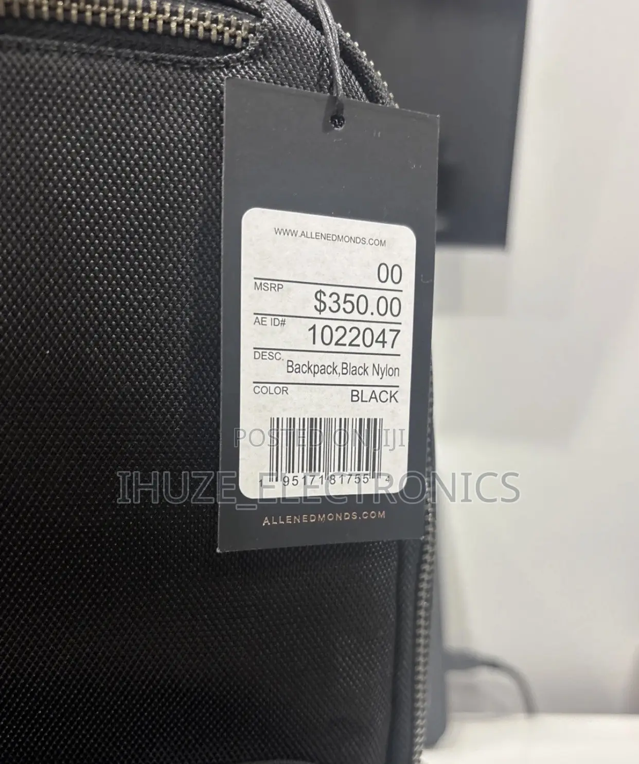 ALLEN EDMONDS Nylon Backpack - BLACK