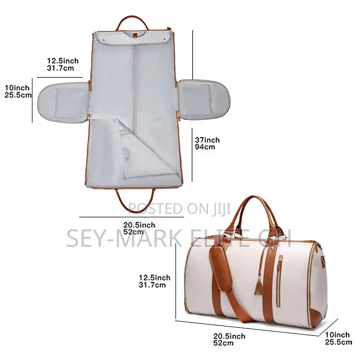 2 in 1 Quality Leather Convertible Duffle Bag