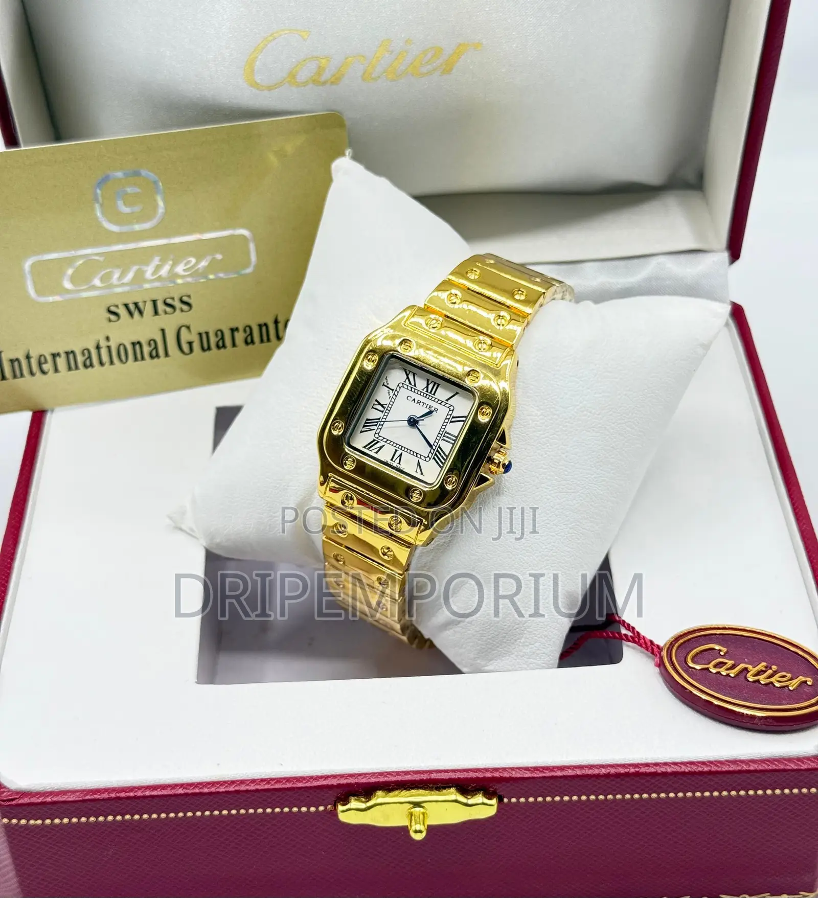 Cartier Chain Strap  and Leather Watch