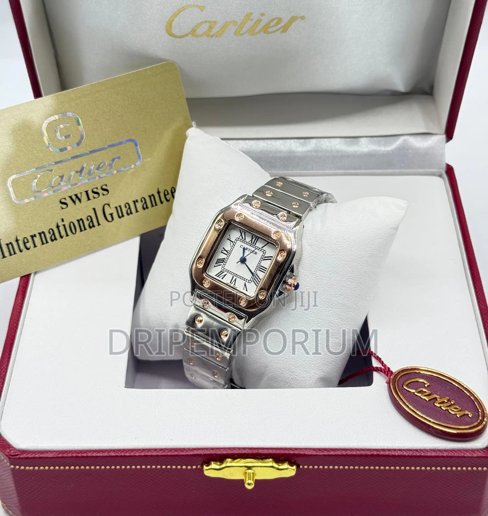 Cartier Chain Strap  and Leather Watch