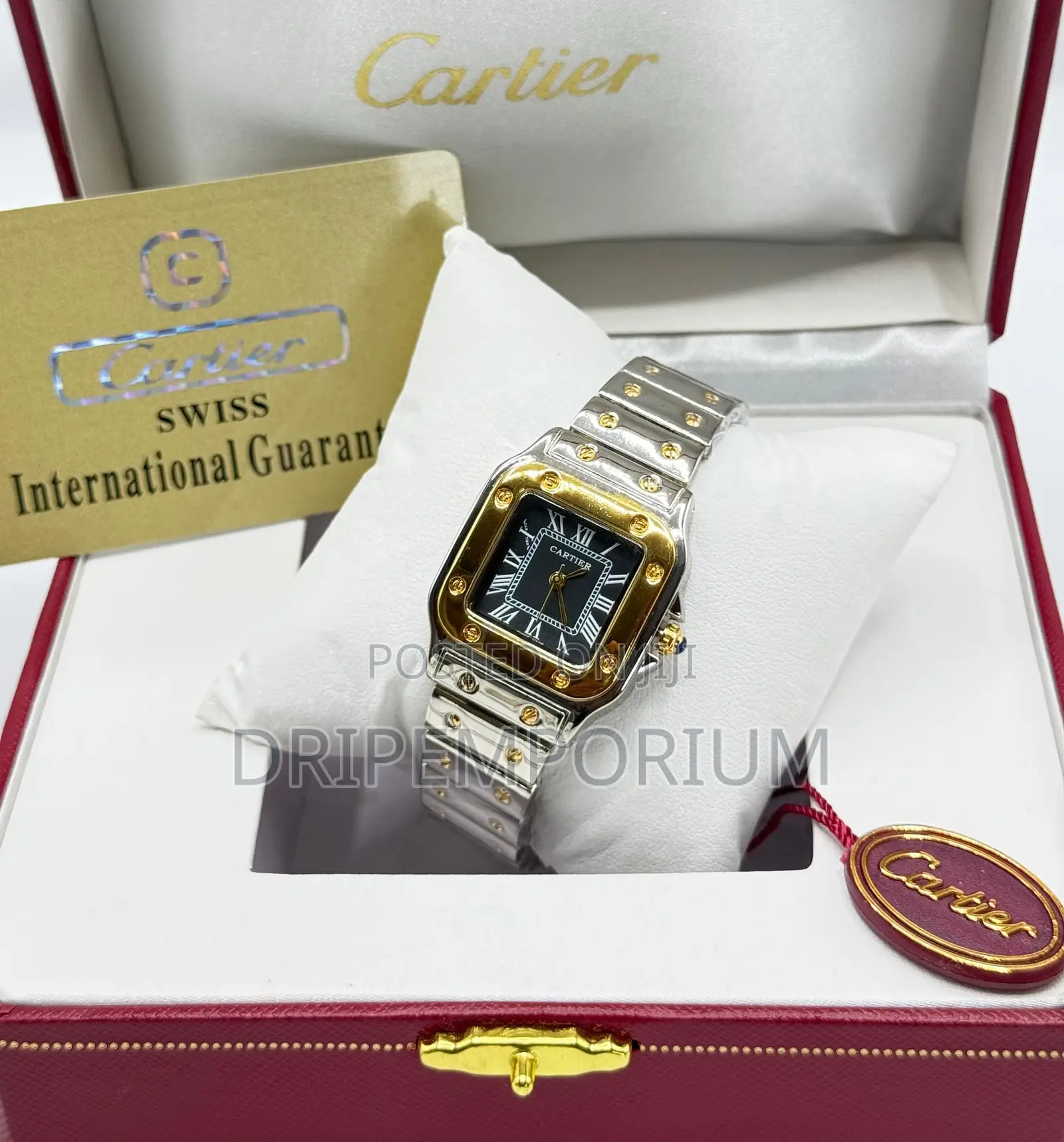 Cartier Chain Strap  and Leather Watch