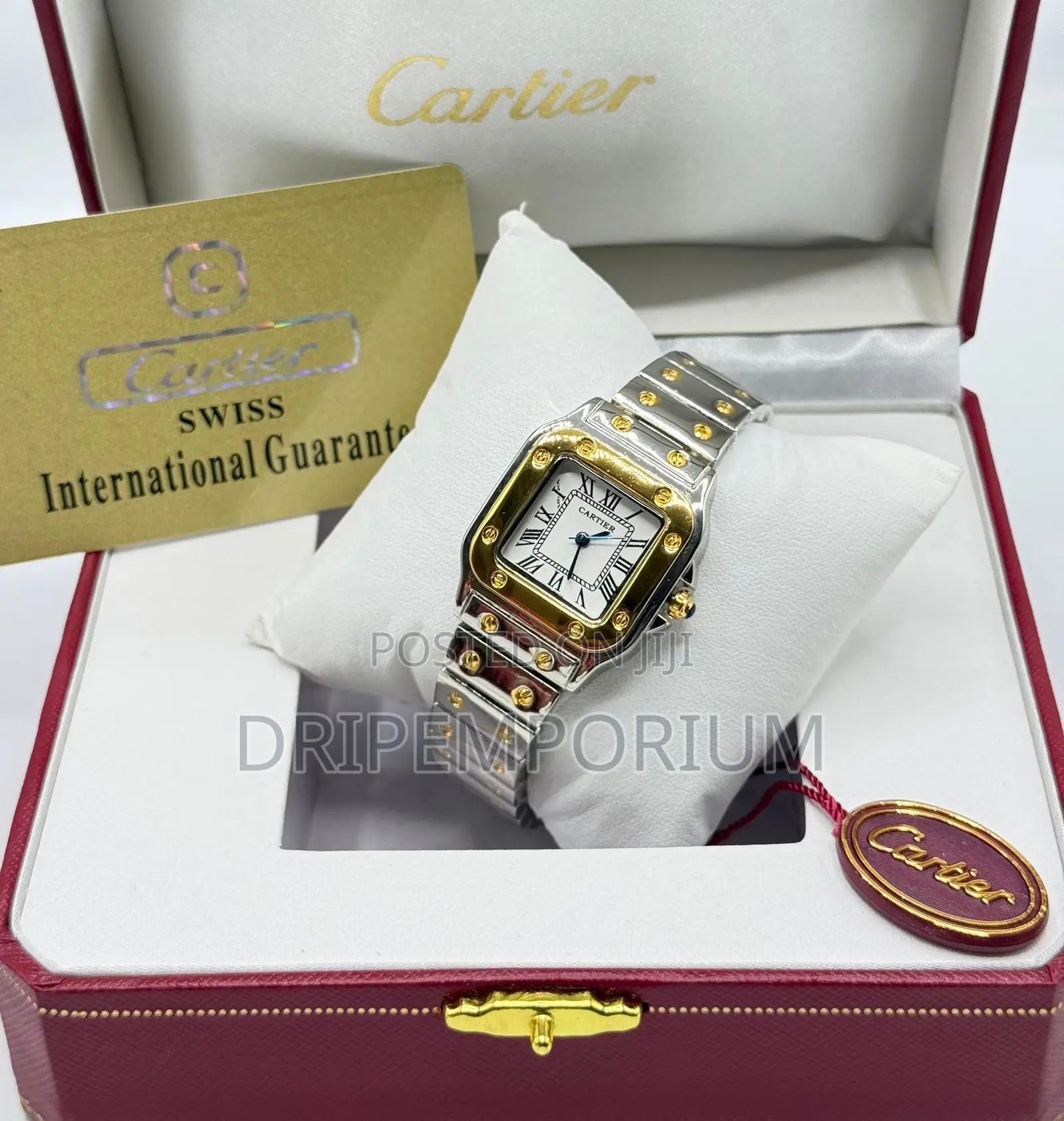Cartier Chain Strap  and Leather Watch