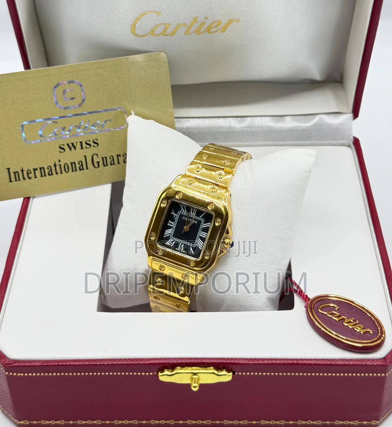 Cartier Chain Strap  and Leather Watch