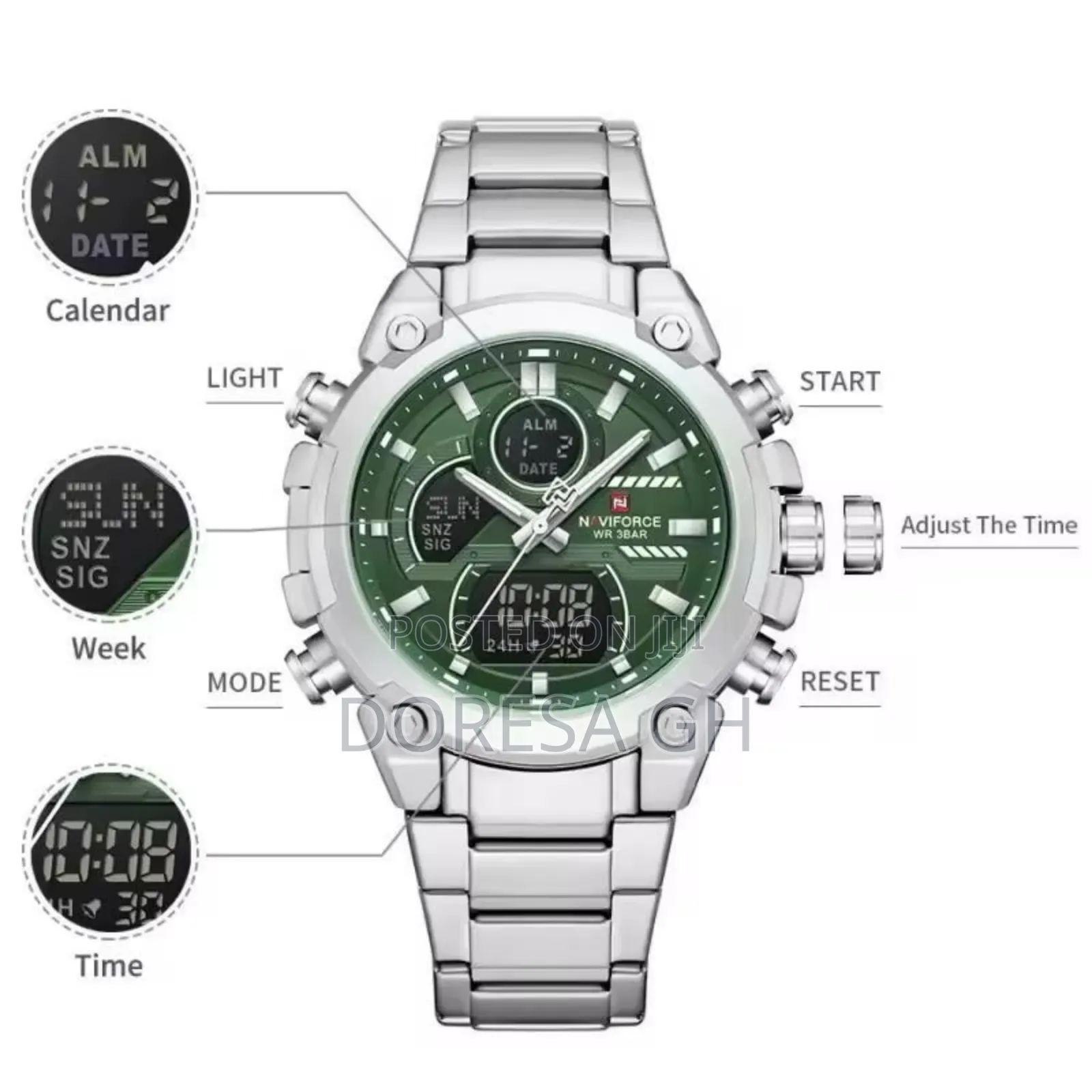 NAVIFORCE Men’s Watch | 3ATM Water Resistant Refined Timepiece