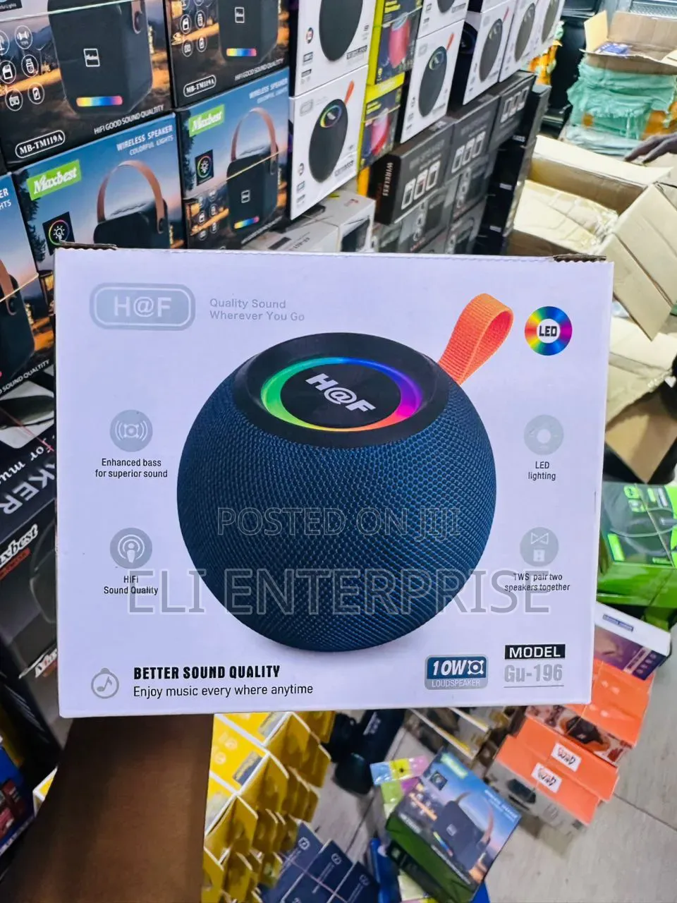 H at F GU-196 Portable Wireless Bluetooth Speaker
