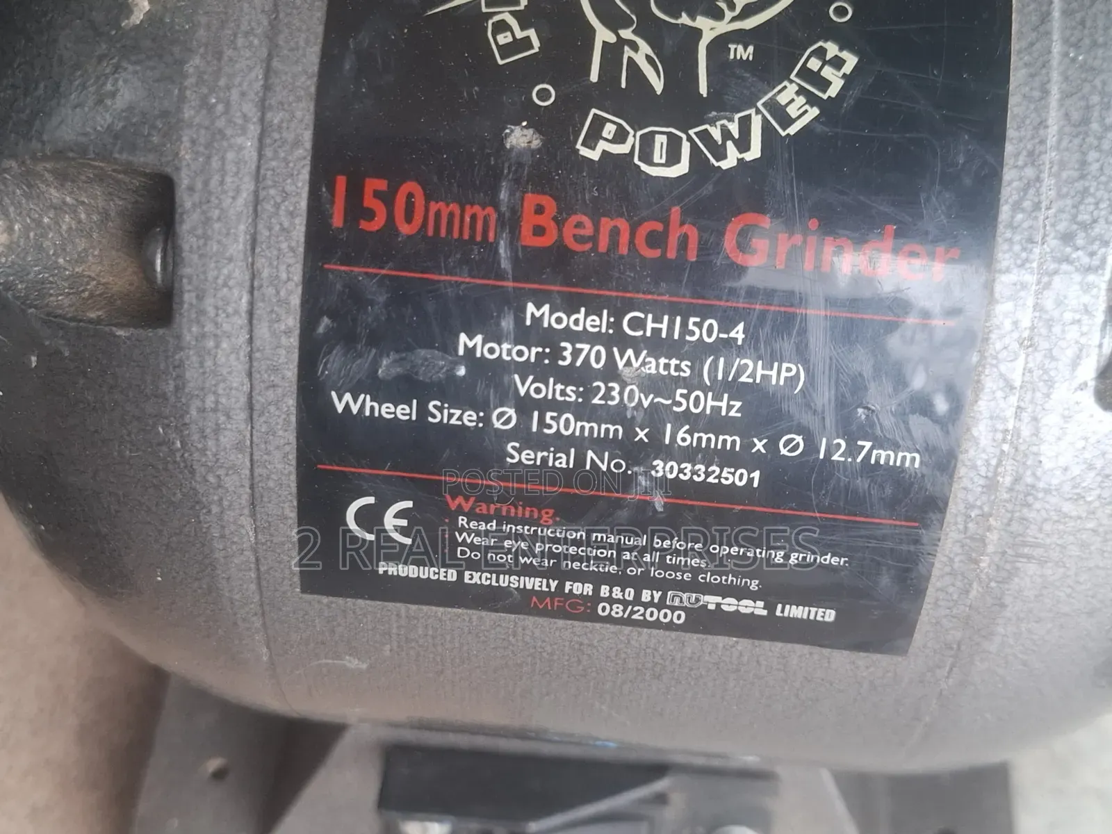 Performance Power 150mm Bench Grinder Model: CH150-4