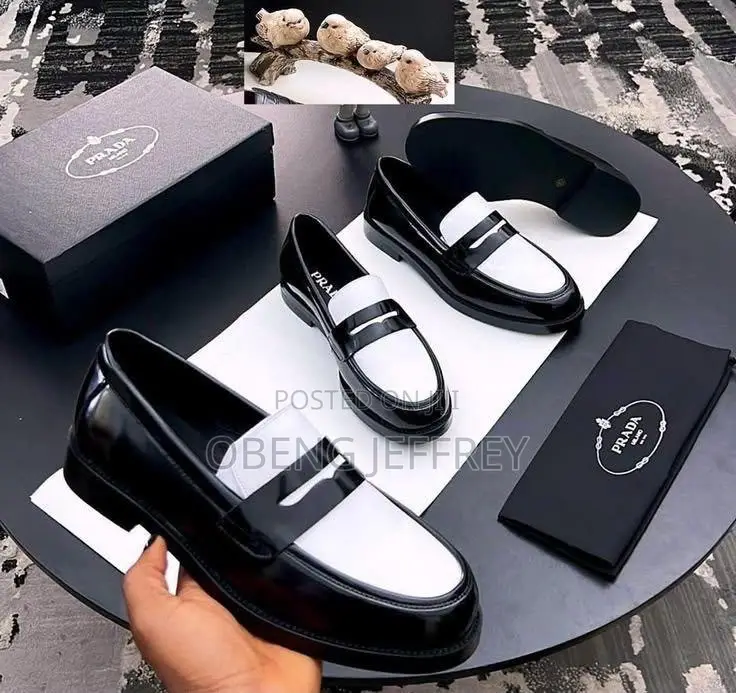 Original Prada Penny Loafer Black / White or Brown