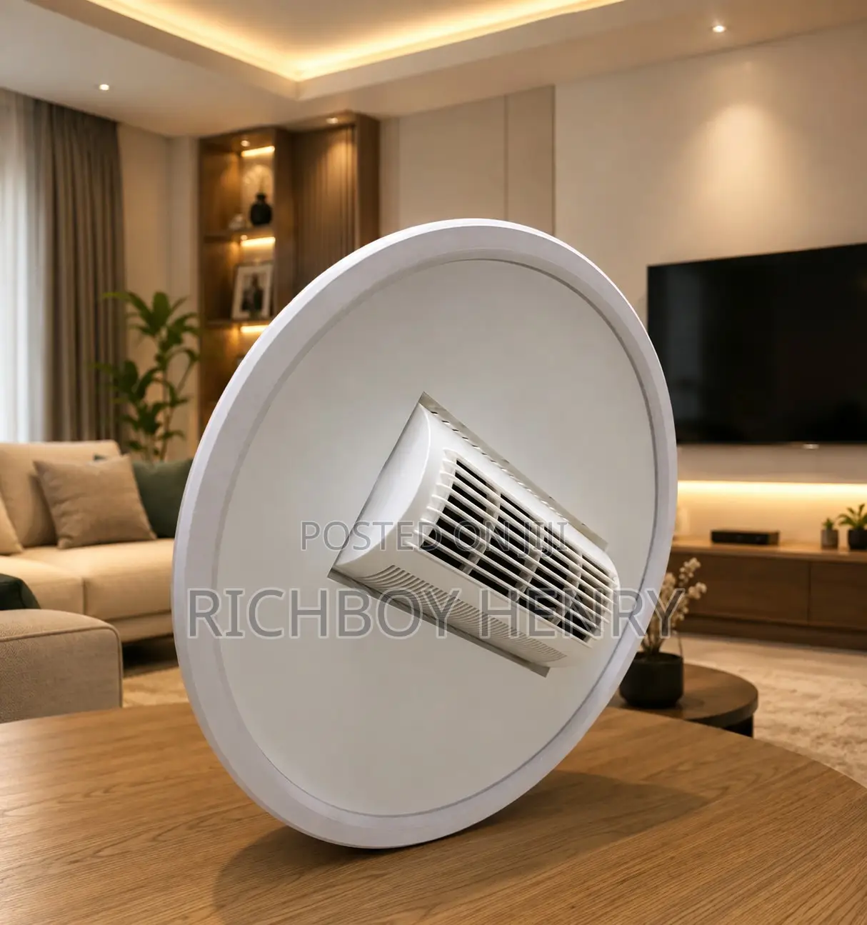 Modern Bladeless Fan With Light