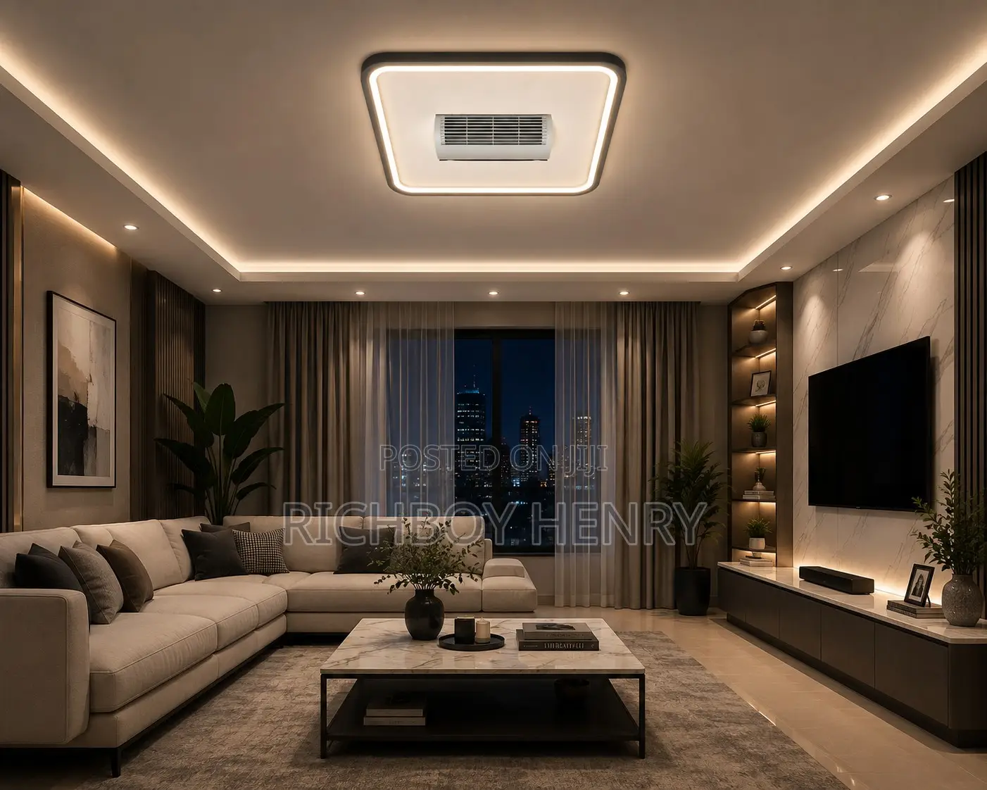 Modern Bladeless Fan With Light