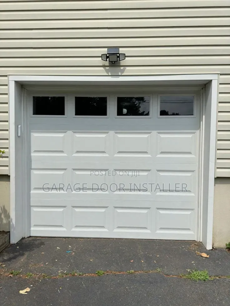 Automatic Garage Door With Remote and Glass Windows