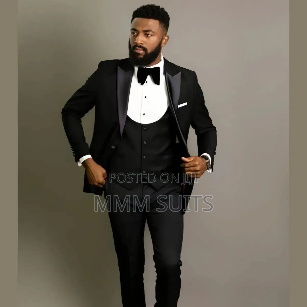 Classic and Timeless 3-Piece Turkish Tuxedo Men Suit With Satin Lapel