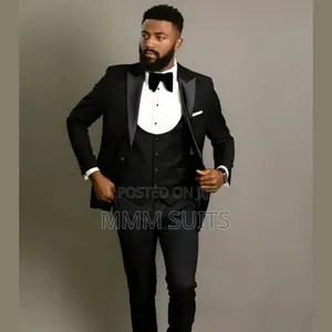Classic and Timeless 3-Piece Turkish Tuxedo Men Suit With Satin Lapel
