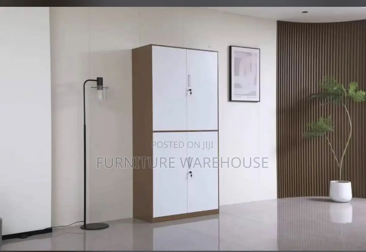 Modern Four-Door Metal Office Storage Cabinet