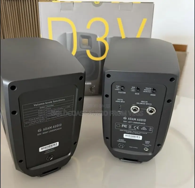 Adam Professional Audio D3v Active Desktop Monitoring System (Black)