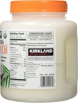 Kirkland Cold Pressed Unrefined Organic Virgin Coconut Oil, 84 Ounce